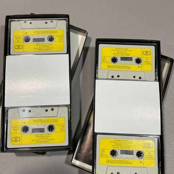 Vintage Brahms Four Symphonies Volume 1 and 2 Cassette Set - Picture 3 of 3